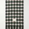 Fringed Logo-Appliquéd Leather-Trimmed Knitted Scarf