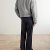 Cotton Leather-Trimmed Jacket - BK Cotton Leather-Trimmed Jacket - BK