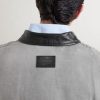 Cotton Leather-Trimmed Jacket - CU Cotton Leather-Trimmed Jacket - CU