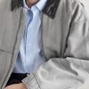 Cotton Leather-Trimmed Jacket - E1 Cotton Leather-Trimmed Jacket - E1