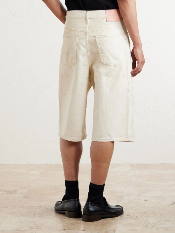 Judda Straight-Leg Paint-Splattered Cotton Shorts - BK Judda Straight-Leg Paint-Splattered Cotton Shorts - BK