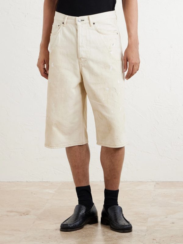Judda Straight-Leg Paint-Splattered Cotton Shorts - FR Judda Straight-Leg Paint-Splattered Cotton Shorts - FR