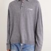 Oversized Logo-Embroidered Wool and Yak-Blend Polo Sweater - FR Oversized Logo-Embroidered Wool and Yak-Blend Polo Sweater - FR