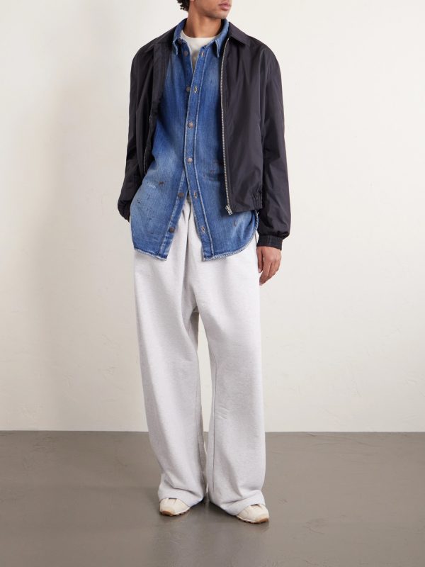 Setar Oversized Paint-Splattered Denim Shirt - OU Setar Oversized Paint-Splattered Denim Shirt - OU