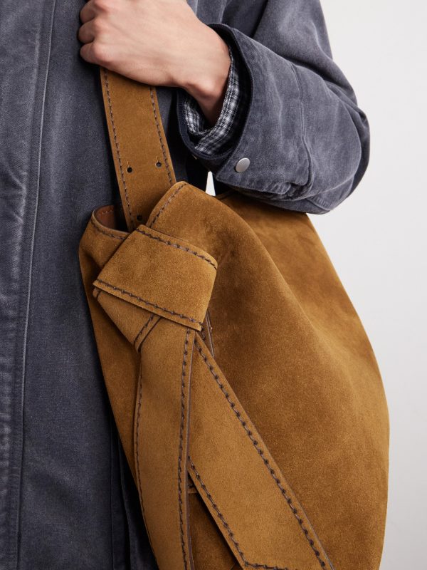 Musubi Suede Shoulder Bag - E2 Musubi Suede Shoulder Bag - E2