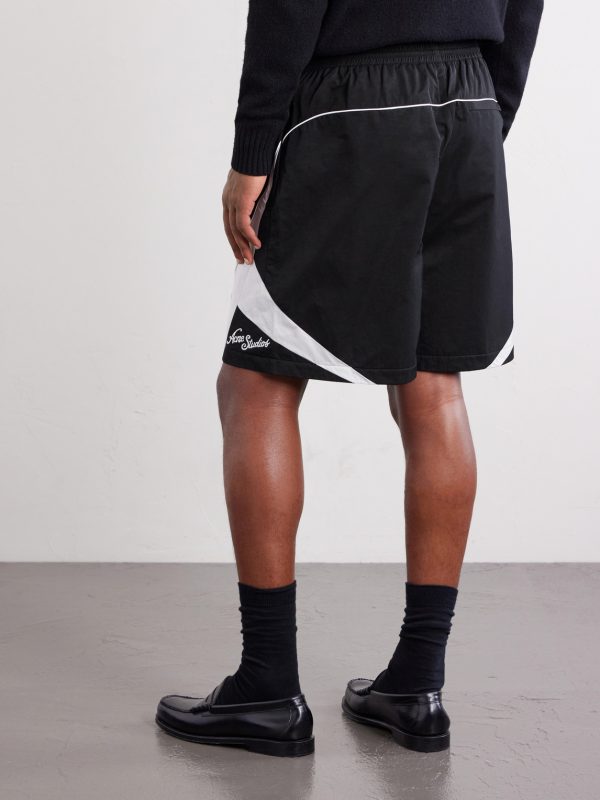 Rofit Logo-Embroidered Shell Shorts - BK Rofit Logo-Embroidered Shell Shorts - BK