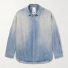 Paint-Splattered Distressed Denim Shirt Paint-Splattered Distressed Denim Shirt