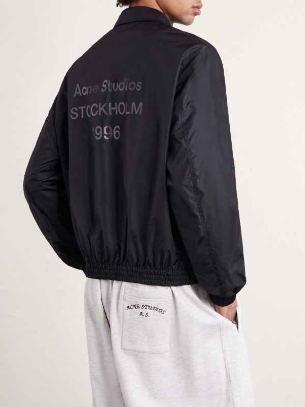 Okot Logo-Print Nylon-Taffeta Jacket - BK