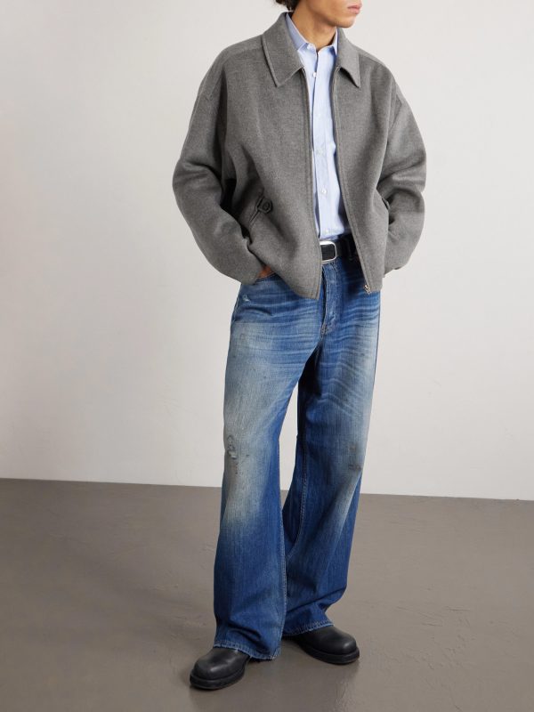 Straight-Leg Distressed Jeans - OU Straight-Leg Distressed Jeans - OU
