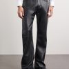Flared Panelled Leather Trousers - FR Flared Panelled Leather Trousers - FR