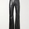 Flared Panelled Leather Trousers Flared Panelled Leather Trousers