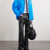 Flared Panelled Leather Trousers - OU2 Flared Panelled Leather Trousers - OU2