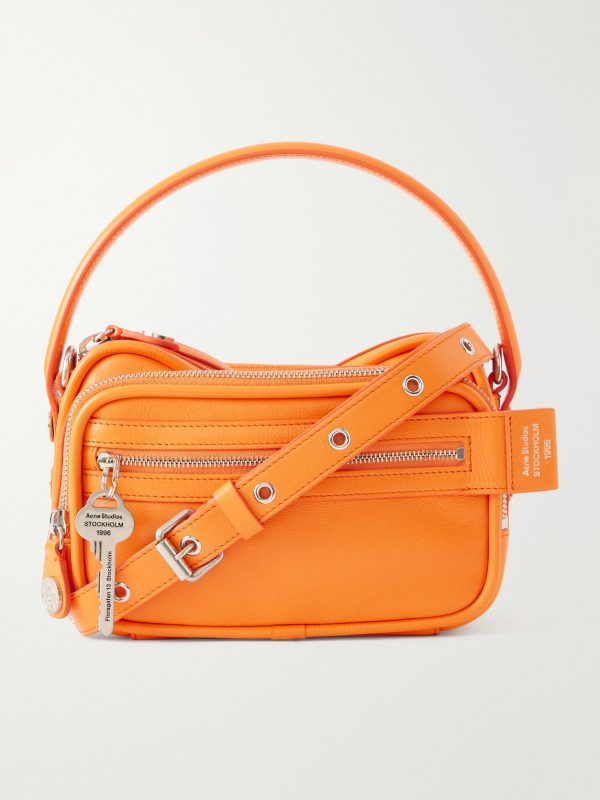 Camero Embellished Textured-Leather Messenger Bag Camero Embellished Textured-Leather Messenger Bag