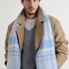 1996 Fringed Checked Wool-Blend Scarf - FR