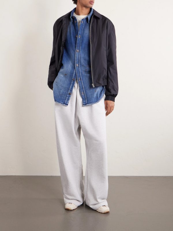 Prowser Oversized Wide-Leg Cotton-Blend Jersey Sweatpants - OU
