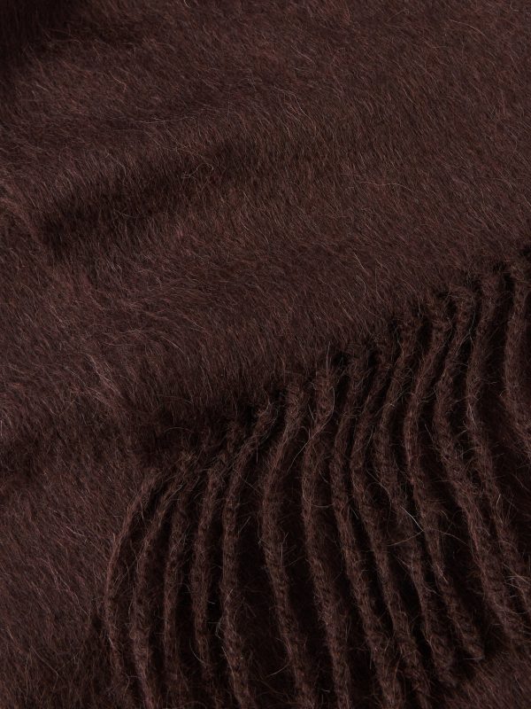 Vinnie Fringed Logo-Embroidered Alpaca and Wool-Blend Scarf - CU