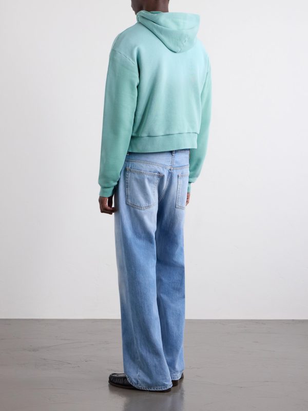 Feida Cropped Logo-Print Cotton-Jersey Zip-Up Hoodie - BK Feida Cropped Logo-Print Cotton-Jersey Zip-Up Hoodie - BK