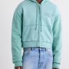 Feida Cropped Logo-Print Cotton-Jersey Zip-Up Hoodie - FR Feida Cropped Logo-Print Cotton-Jersey Zip-Up Hoodie - FR