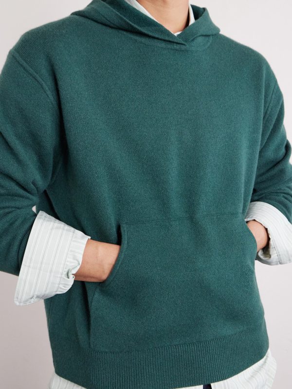 Logo-Appliquéd Cashmere-Blend Hoodie - E1