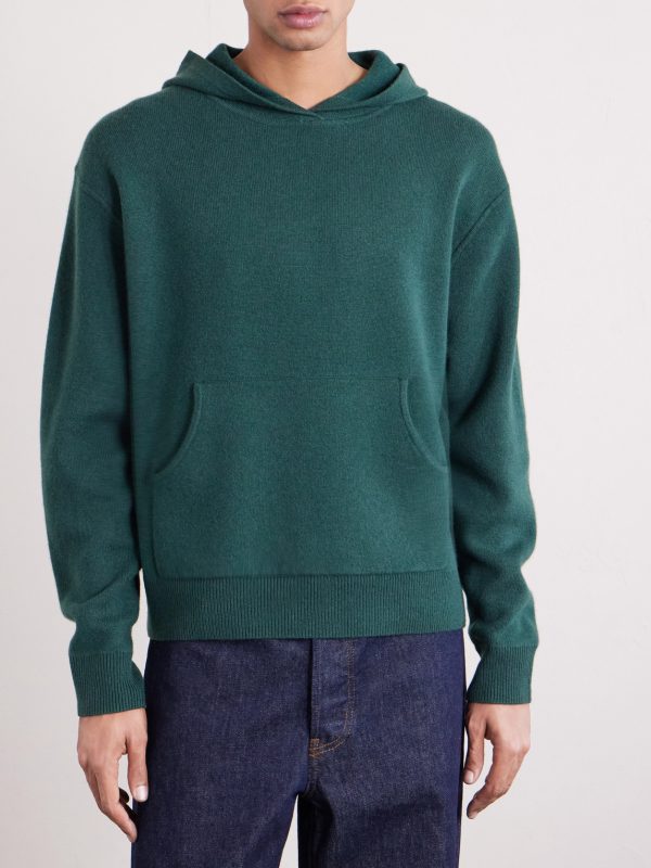 Logo-Appliquéd Cashmere-Blend Hoodie - FR