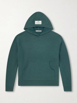 Logo-Appliquéd Cashmere-Blend Hoodie