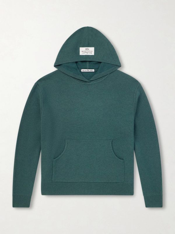 Logo-Appliquéd Cashmere-Blend Hoodie
