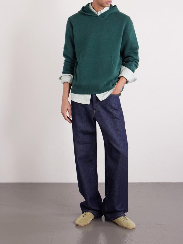 Logo-Appliquéd Cashmere-Blend Hoodie - OU