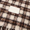 Fringed Logo-Appliquéd Leather-Trimmed Knitted Scarf - CU