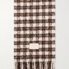 Fringed Logo-Appliquéd Leather-Trimmed Knitted Scarf