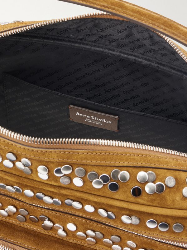 Camero Camera Embellished Suede Shoulder Bag - E1