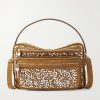 Camero Camera Embellished Suede Shoulder Bag