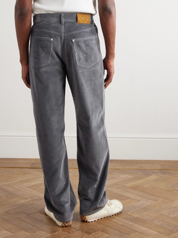 Wide-Leg Cotton-Corduroy Trousers - BK Wide-Leg Cotton-Corduroy Trousers - BK