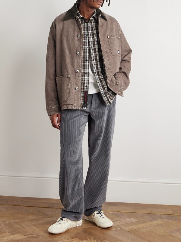 Wide-Leg Cotton-Corduroy Trousers - OU Wide-Leg Cotton-Corduroy Trousers - OU