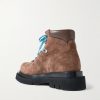 Lug Leather-Trimmed Suede Hiking Boots - BK Lug Leather-Trimmed Suede Hiking Boots - BK
