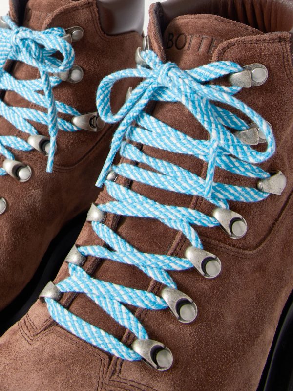 Lug Leather-Trimmed Suede Hiking Boots - CU Lug Leather-Trimmed Suede Hiking Boots - CU