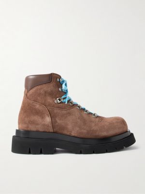 Lug Leather-Trimmed Suede Hiking Boots Lug Leather-Trimmed Suede Hiking Boots