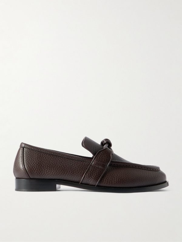 Astaire Knot-Detailed Full-Grain Leather Loafers