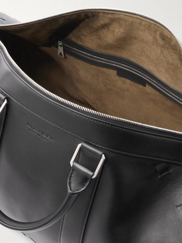Intrecciato Leather Weekend Bag - E1 Intrecciato Leather Weekend Bag - E1