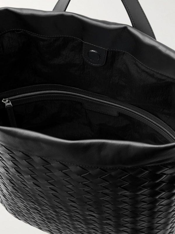 Trail Intrecciato Leather Drawstring Backpack - E1 Trail Intrecciato Leather Drawstring Backpack - E1