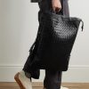 Trail Intrecciato Leather Drawstring Backpack - E2 Trail Intrecciato Leather Drawstring Backpack - E2