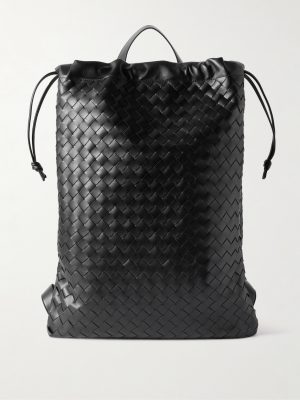 Trail Intrecciato Leather Drawstring Backpack