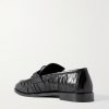 Astaire Knotted Crinkled Leather Loafers - BK Astaire Knotted Crinkled Leather Loafers - BK
