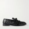 Astaire Knotted Crinkled Leather Loafers Astaire Knotted Crinkled Leather Loafers