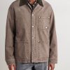 Logo-Appliquéd Suede-Trimmed Denim Jacket - FR