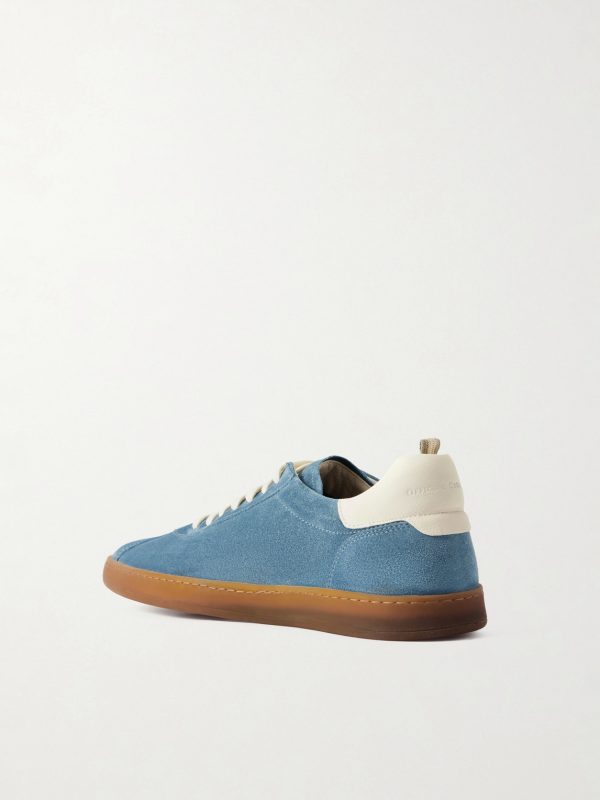 Ginnasio 001 Leather-Trimmed Suede Sneakers - BK