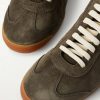Hazel 001 Leather-Trimmed Suede Sneakers - CU
