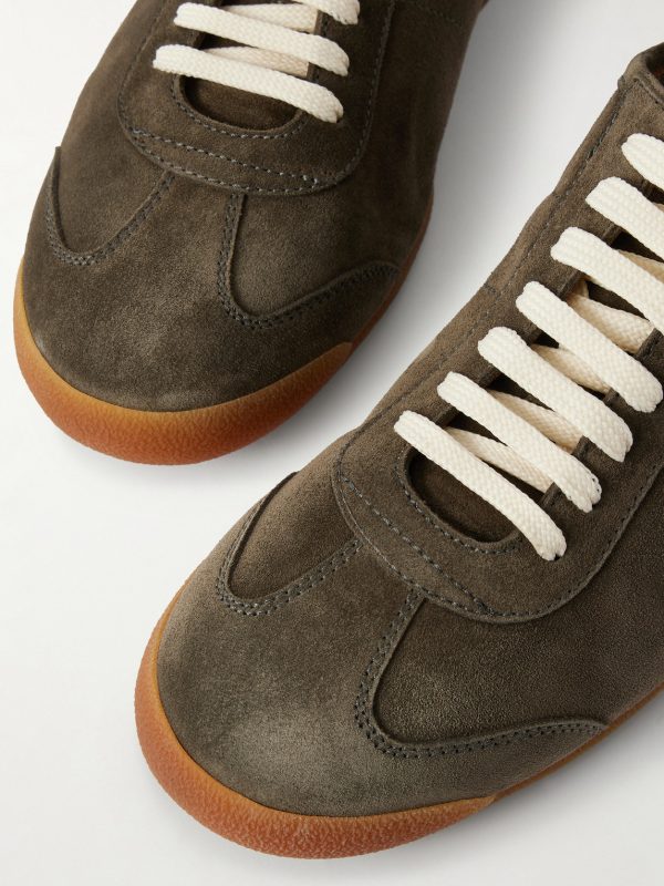Hazel 001 Leather-Trimmed Suede Sneakers - CU