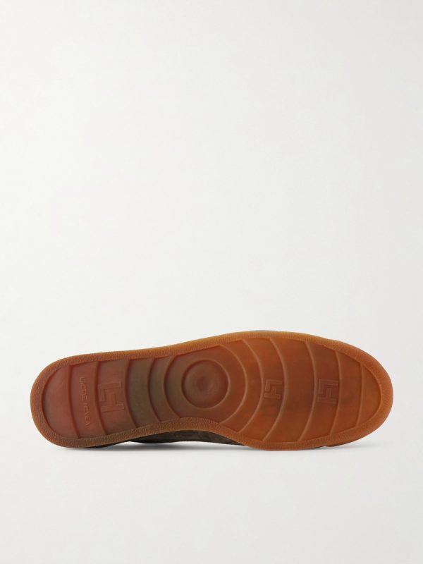 Hazel 001 Leather-Trimmed Suede Sneakers - E1
