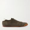 Hazel 001 Leather-Trimmed Suede Sneakers