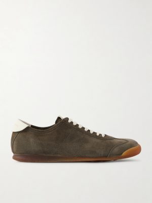 Hazel 001 Leather-Trimmed Suede Sneakers Hazel 001 Leather-Trimmed Suede Sneakers